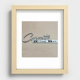 Corvette Sing Ray - Classic Car Logo Recessed Framed Print