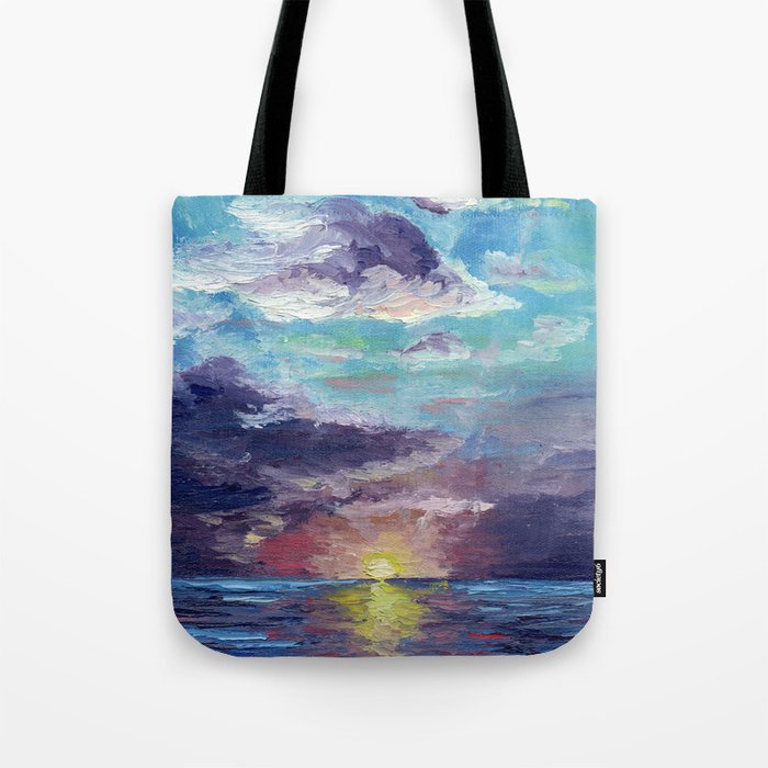 The journeying sunset Tote Bag