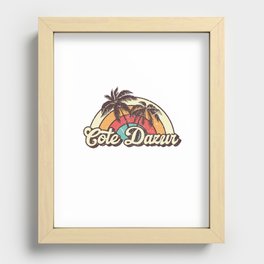 Cote Dazur beach city Recessed Framed Print