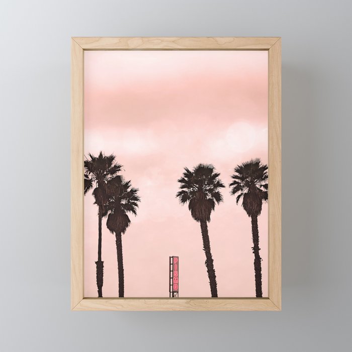 Pink Pismo Sunset Framed Mini Art Print
