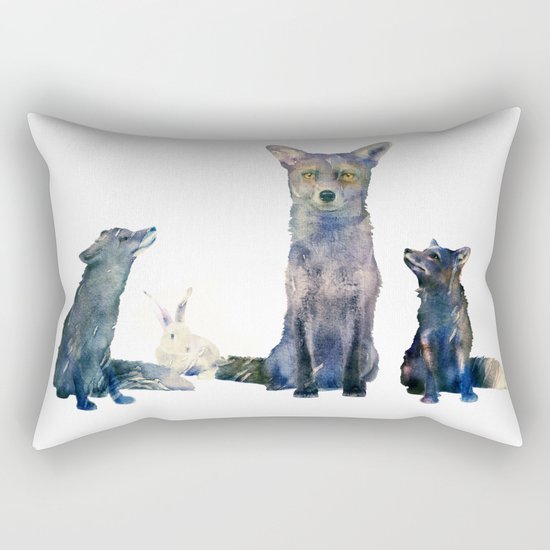 ramdom bunny Rectangular Pillow