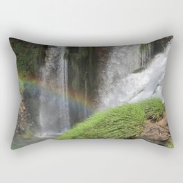 Iguazu Falls rainbow waterfalls earth rock water elements Rectangular Pillow