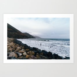 Rocky beach in the coast of Ireland Art Print