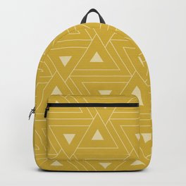 Gold Color, Triangle Pattern With Gold Background, Shades of Gold Backpack