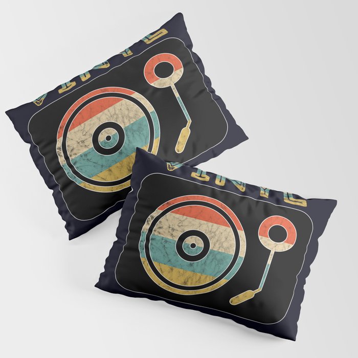 Vinyl Sunset DJ Turntable Old School Music Pillow Sham