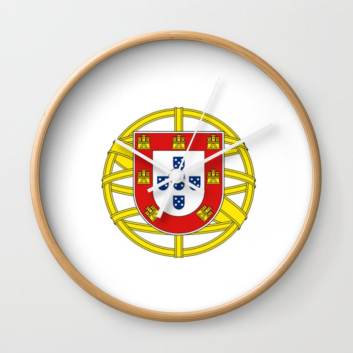 Portuguese Flag Bandeira Portuguesa Wall Clock By Benm697 Society6