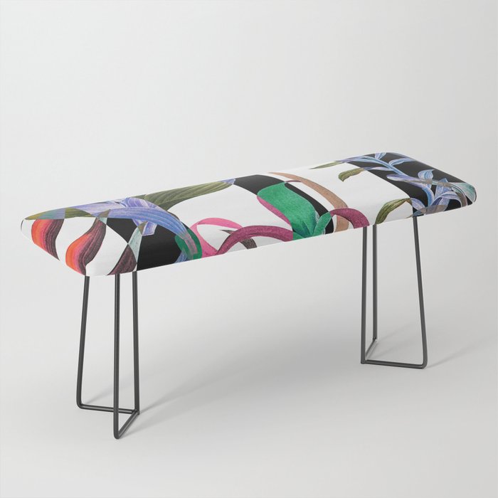 GEOMETRIC ABSTRACT PATTERN Bench | Graphic-design, Pastel, Digital, Pattern, Fabric, Black-and-white, Color, Pop-art, Geometric, Abstract
