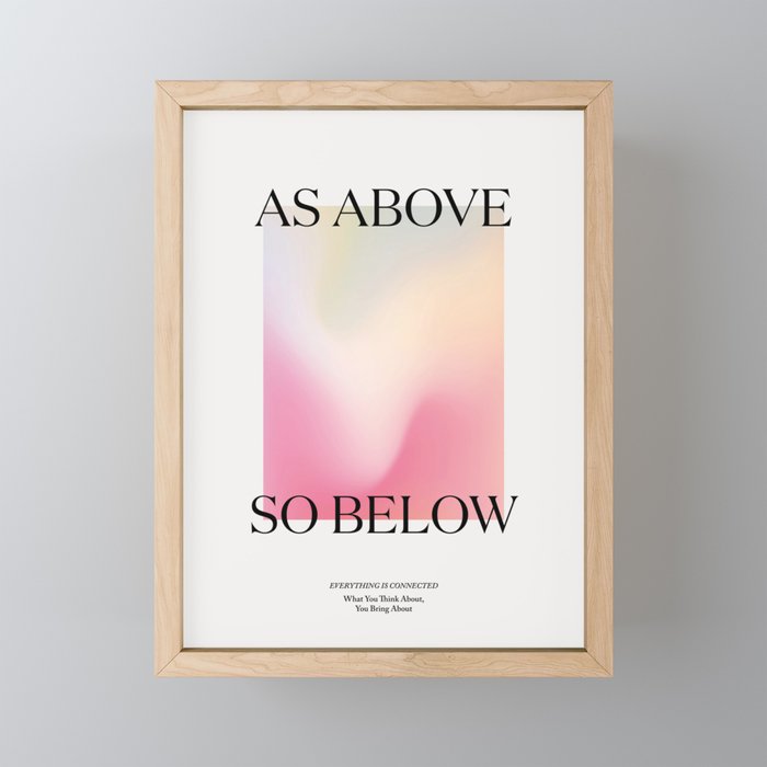 As Above - Spiritual Art Print Framed Mini Art Print