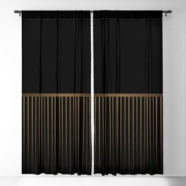 Art Deco Gold/Black Pattern III Blackout Curtain
