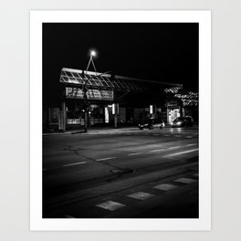 Black & White night Subotica Art Print | Streetphoto, Szabadka, Nightphotography, Vojvodina, Black and White, Subotica, Lines, Nocnafotografija, Crnobela, Crnobelo 