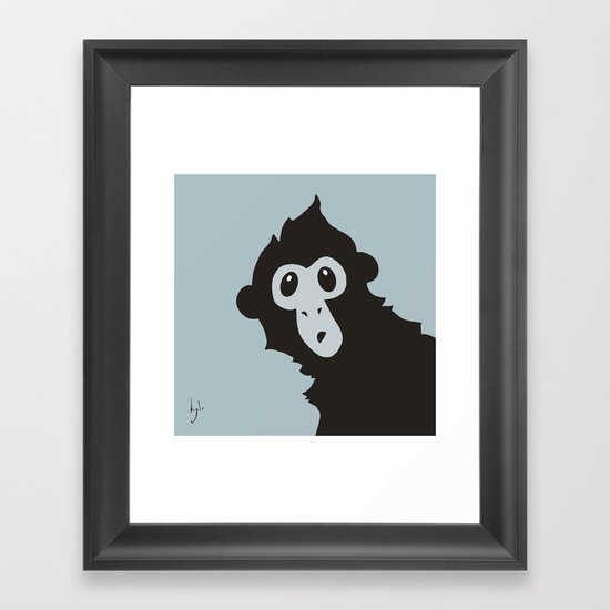 Spider Monkey - Peekaboo! Framed Art Print