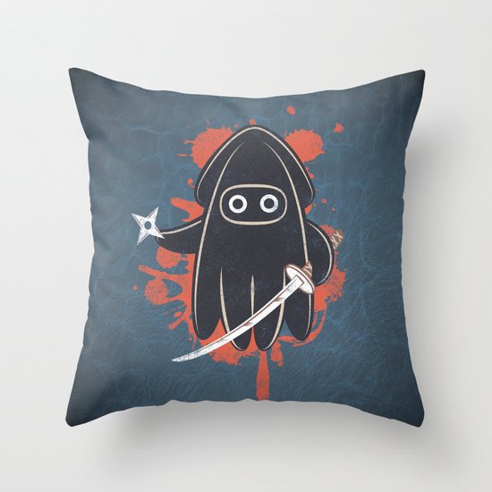 Ninja Ink Throw Pillow