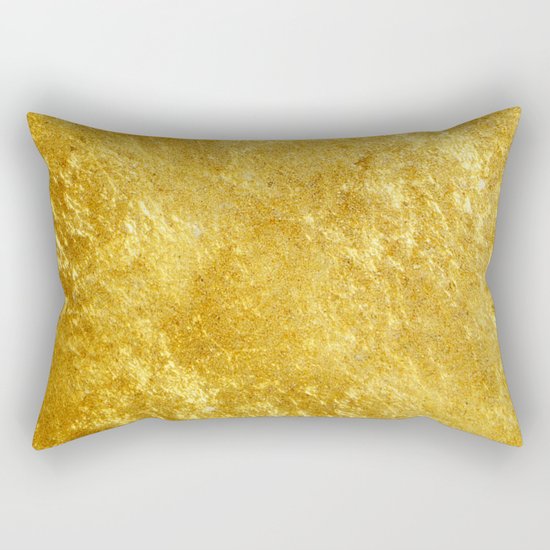 Golden Texture #lifestyle #society6 Rectangular Pillow