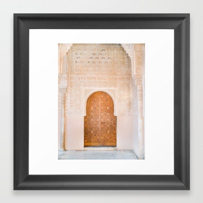 Alhambra Door Granada Spain Travel Photography Bright And Pastel Colored Photo Art Print Framed Art Print By Raisazwart Society6