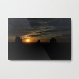 Sunrise over Monument Valley East & West Mitten Buttes Metal Print | Landscape, Photo, Nature 