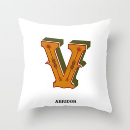 Abridor Type Design V Throw Pillow