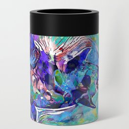 Colorful Tropical Art - Blue Fishy Fish Can Cooler
