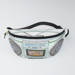 Vintage Boombox - Watercolor Boombox - 80's Art - Music - Stereo - Radio Fanny Pack