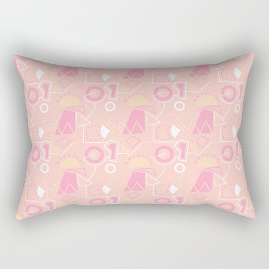 Graze Maze Peach Rectangular Pillow