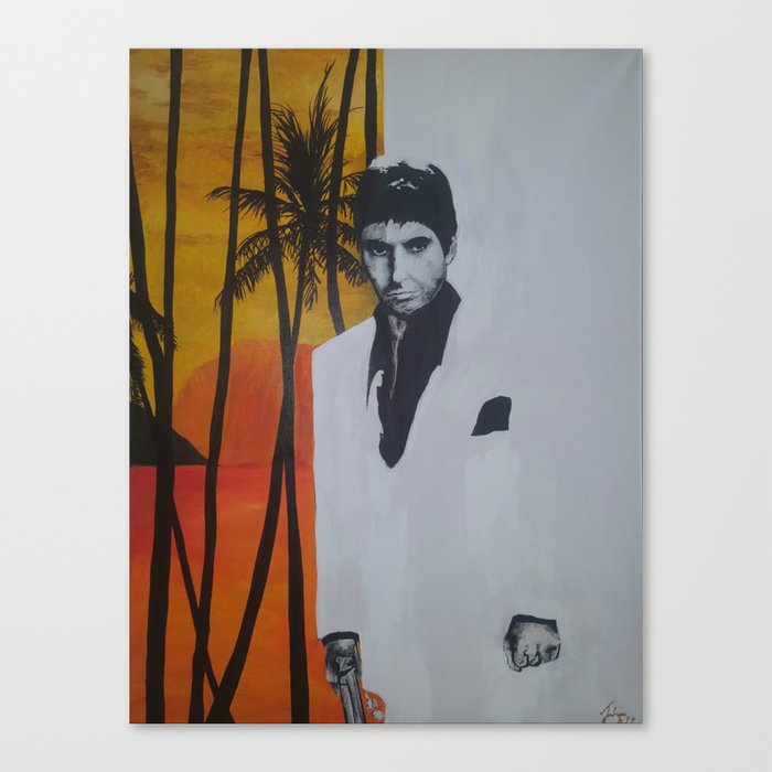 Scarface Canvas Print By Jasleenkahlon Society6