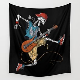 Skeleton Metal Guitarist Wall Tapestry