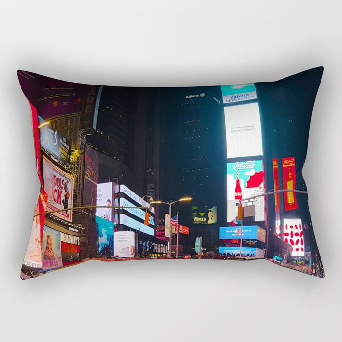 New York City (NYC) at Night - The Big Apple Rectangular Pillow