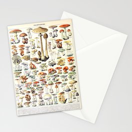 Adolphe Millot - Champignons B - French vintage poster Stationery Card