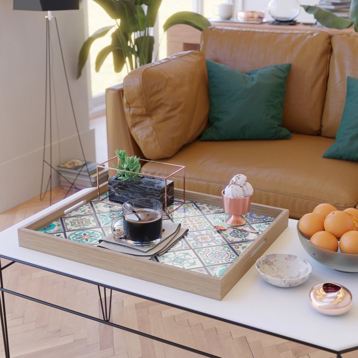 Beautiful Ceramic Decorative Pattern Serving Tray By Liemduy