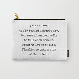 Rumi Quote 09 - This is love - Typewriter Print Carry-All Pouch