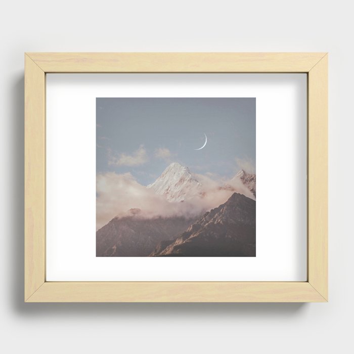 Moon is smiling  Recessed Framed Print