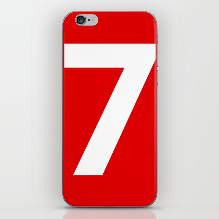 Number 7 (White & Red) iPhone Skin