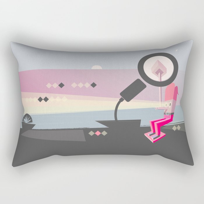 Melting the Wood with Sunset Thoughts Rectangular Pillow