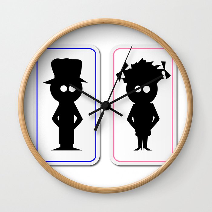 Boy and Girl Toilets Wall Clock