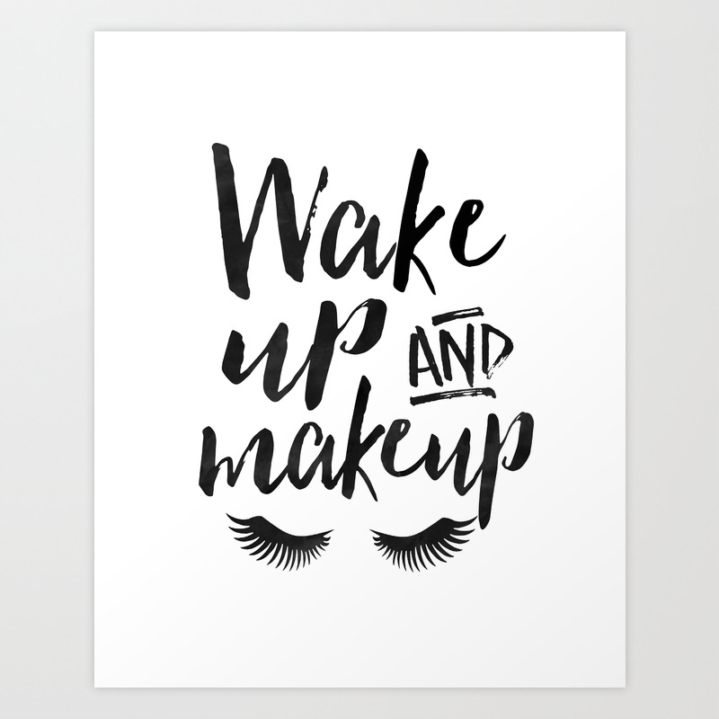 pic Wall Art Makeup Room Wall Decor wake up and makeup salon decor bedroom decor girls room decor fashion art modern art printable wall art print by aleksmorin