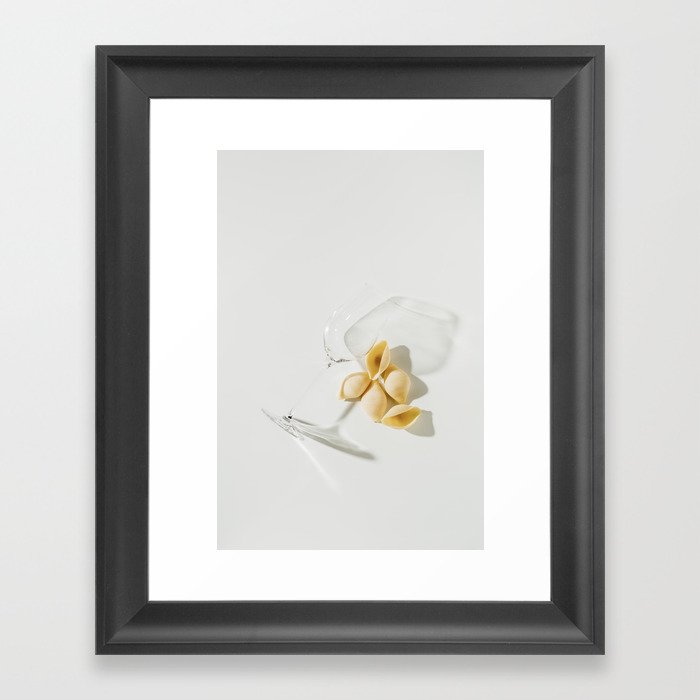Pasta with wine Framed Art Print