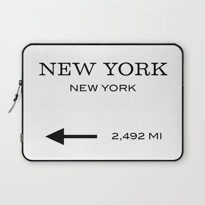 This Way To New York Typography Laptop Sleeve