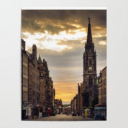 Royal Mile Sunrise in Edinburgh, Scotland Poster