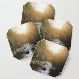 A Pacific Northwest River Adventure - 64/365 Nature Photography Coaster | Mountain, Wanderlust, Abstract, Wildandfree, Pattern, Graphicdesign, Adventure, Digital, Painting, Forest 