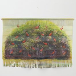 Tree Of Scarlet Ibis Wall Hanging