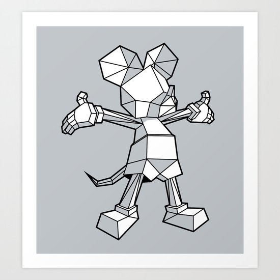 Origamey Mouse Art Print