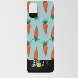 Minimalistic carrots on blue background  Android Card Case