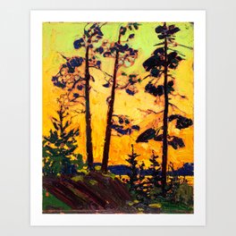 Tom Thomson - Pine Trees at Sunset  - Canada, Canadian Oil Painting - Group of Seven Art Print