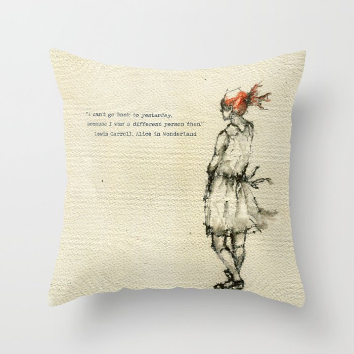 Alice in Wonderland Throw Pillow