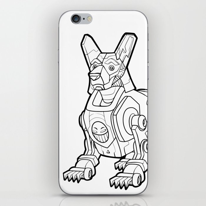 Ein Cowboy Cyberpunk Lineart iPhone Skin