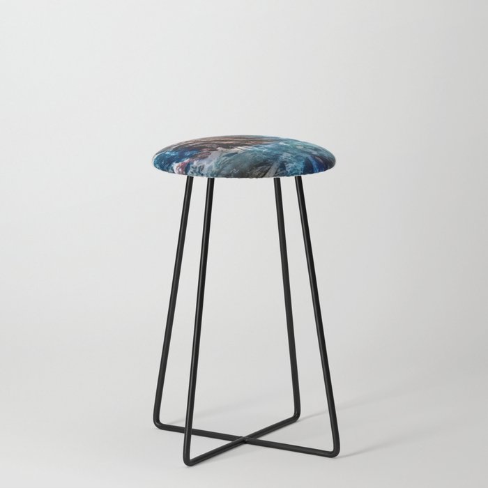 Abstract Waves Counter Stool