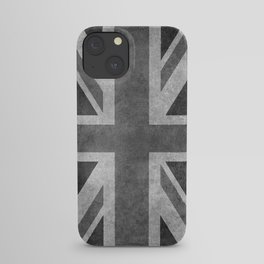 Union Jack Vintage 3:5 grayscale iPhone Case