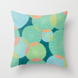 Lovely LilyPads (pattern) Throw Pillow