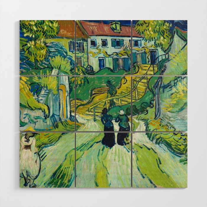 Stairway at Auvers, 1890 by Vincent van Gogh Wood Wall Art