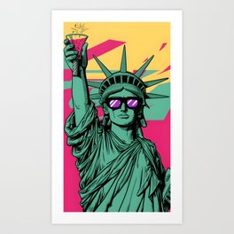 Statue Of Liberty Graffiti Art Print