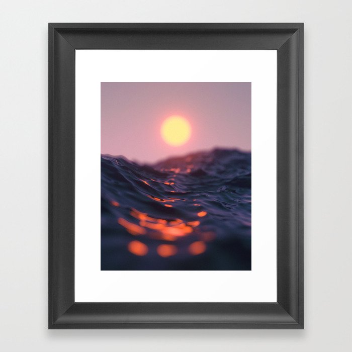 floating away in a digital ocean I Framed Art Print
